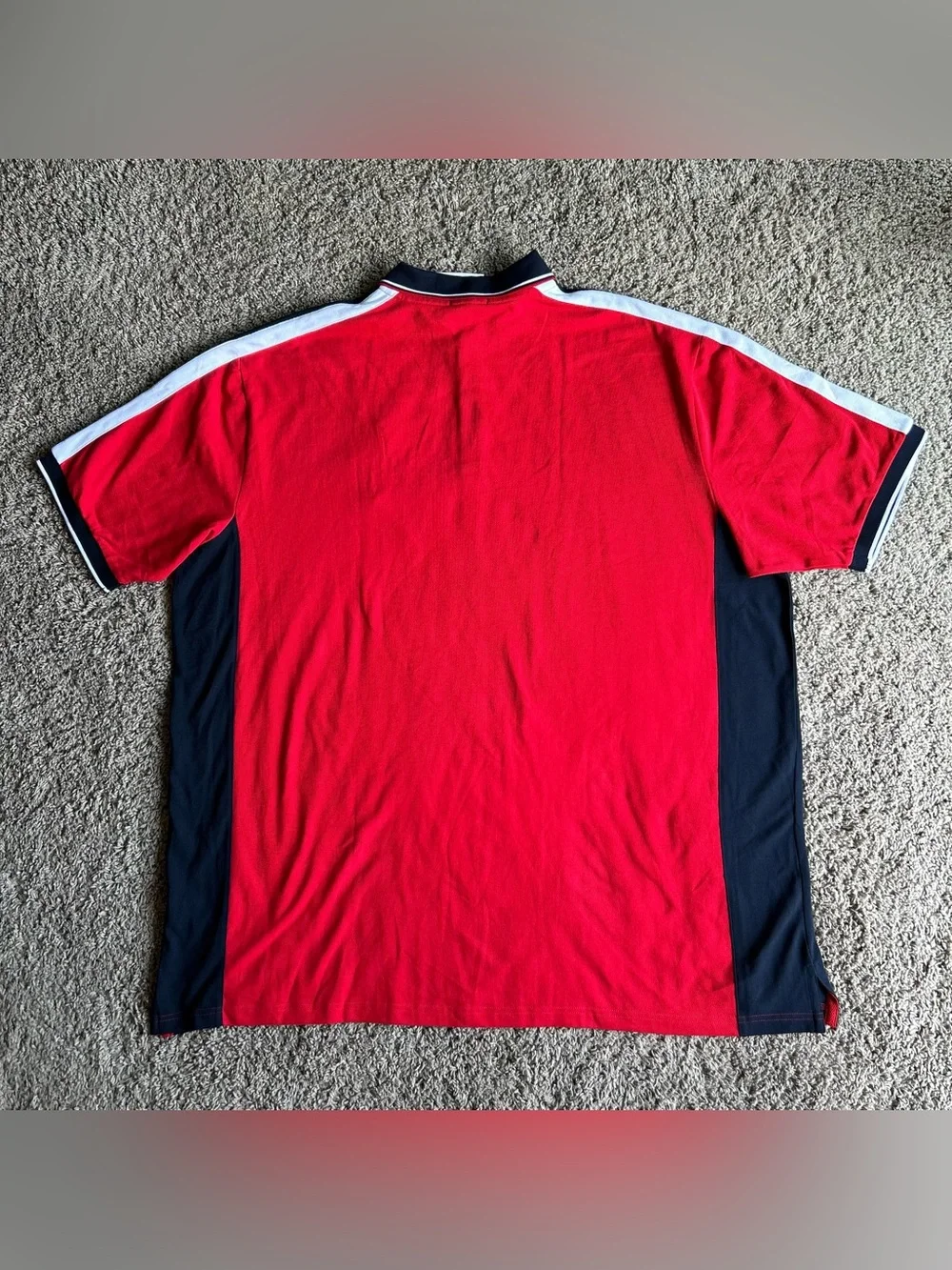NWT Polo Ralph Lauren Shirt Mens 4XL TALL Red/Blue Side Panel Signature Big Pony